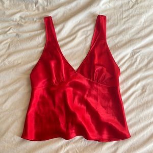 Vintage 1996 Marilyn Monroe by Warners Red Silk Top